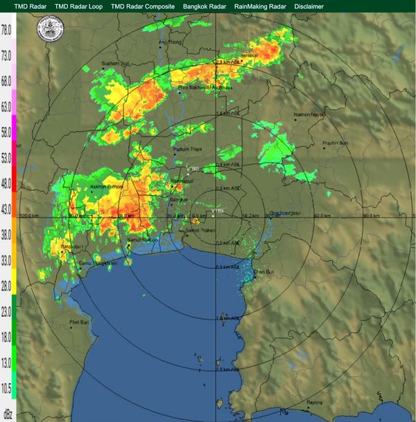 คืนนี้ฝนถล่มกทม. ฝั่งธนบุรีหนัก!