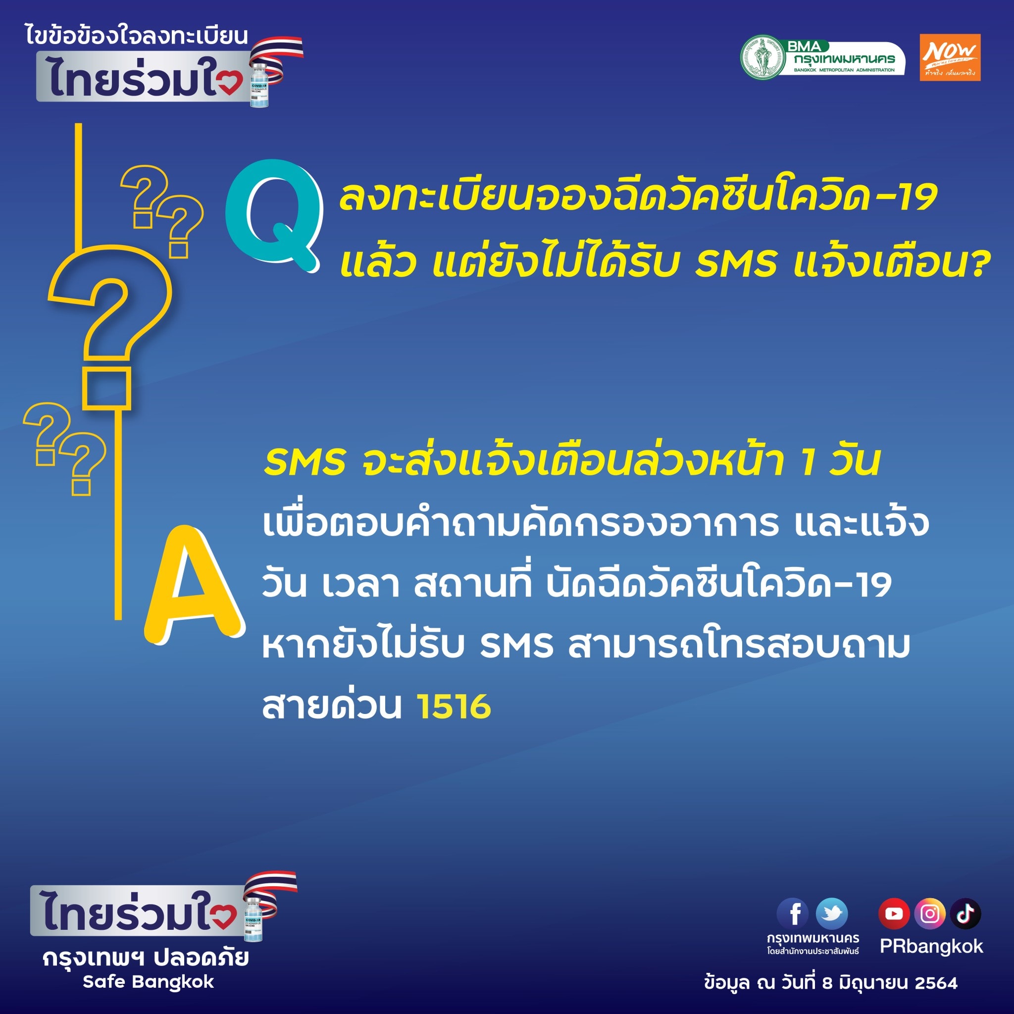 รวมคำถามพบบ่อย ลงทะเบียนฉีดวัคซีนโควิด-19 ผ่าน ไทยร่วมใจ