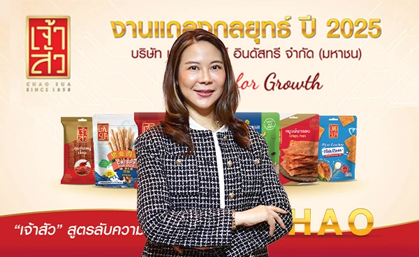 CHAO ตั้งเป้ารายได้ 2,200 ล้านบาท ในปี 2570  ขยายตลาดต่างเเดนเพิ่ม 5-10 ประเทศ