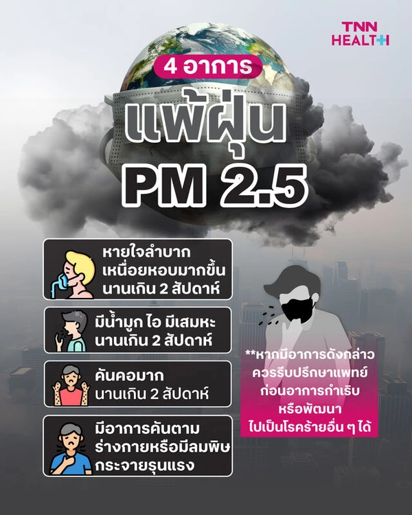 4 อาการที่บอกว่าคุณ แพ้ฝุ่น PM 2.5 