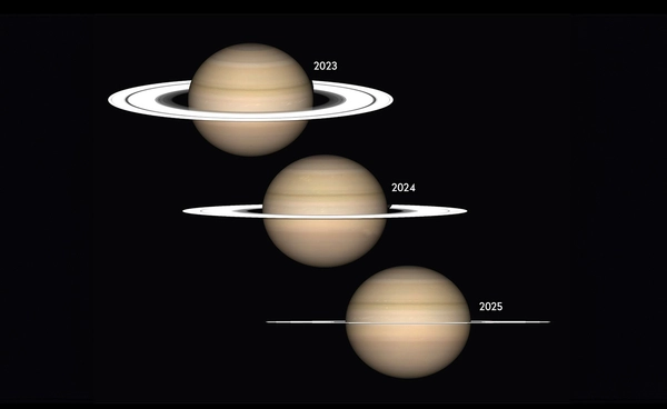 วงแหวนของดาวเสาร์เสมือน "หายไป" ชั่วคราวเนื่องจากโลกโคจรผ่านระนาบวงแหวน
