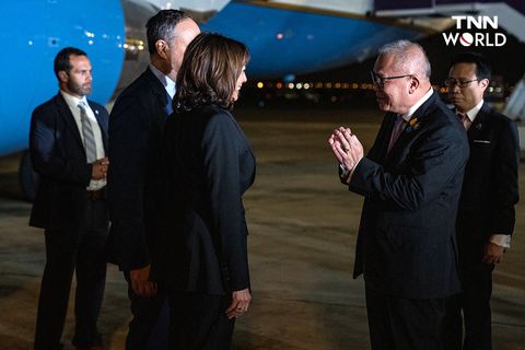 APEC 2022 เปิดภาพ กมลา แฮร์ริส เดินทางถึงไทยแล้ว