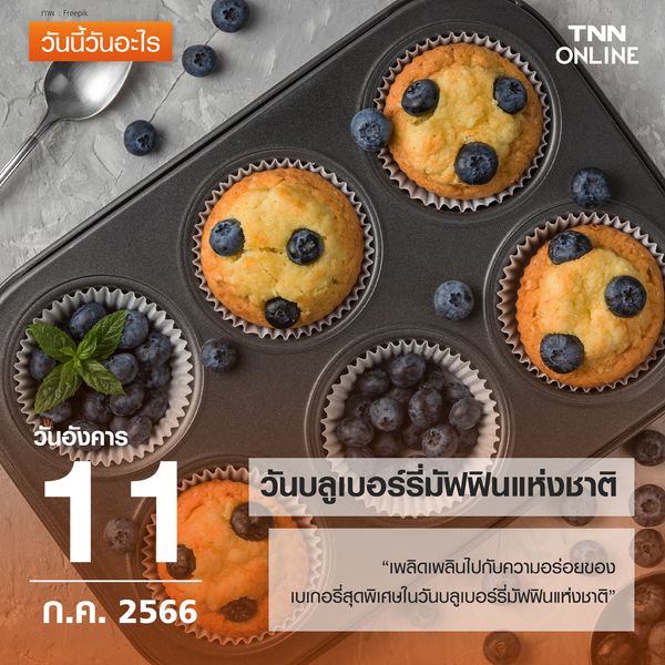 วันนี้วันอะไร 11 กรกฎาคม ตรงกับ วันบลูเบอร์รี่มัฟฟินแห่งชาติ