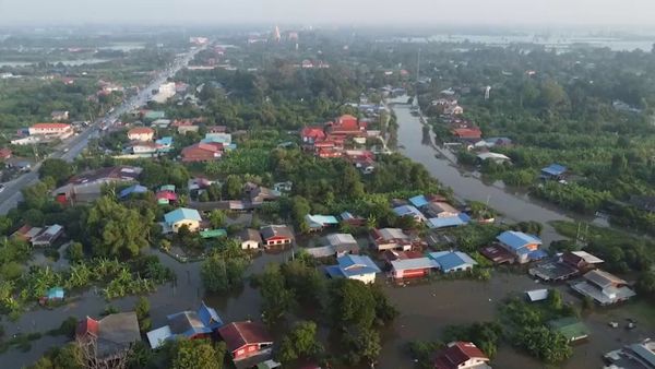 สรุปสถานการณ์ เขื่อนเจ้าพระยา 20 ต.ค. ระบายน้ำลดลง-เหนือเขื่อนยังอ่วม