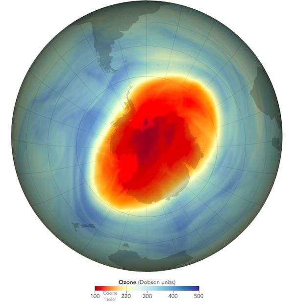 NASA เผยข่าวดีจากการตรวจวัดช่องโหว่โอโซนที่ขั้วโลกใต้ พบว่ารูโหว่เล็กลงจากปีก่อน