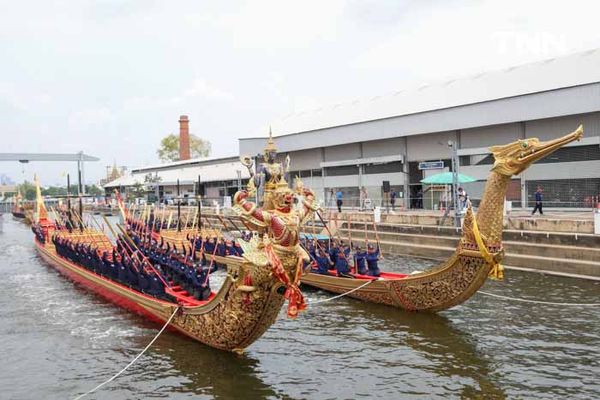 ฝึกซ้อมฝีพายเรือพระราชพิธี เตรียมพร้อมจัดขบวนพยุหยาตราทางชลมารค