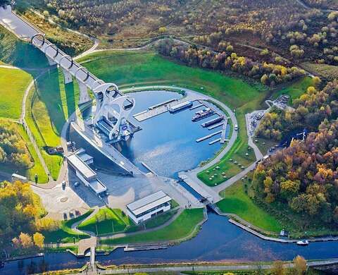 ลิฟต์ยกเรือ แบบหมุนได้ The Falkirk Wheel หนึ่งเดียวในโลก!