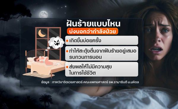 ฝันร้าย สัญญาณอันตรายปัญหาสุขภาพ