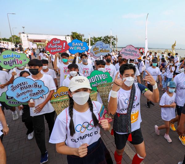 เดิน-วิ่ง OLYMPIC DAY 2022 กีฬาเพื่อคนรักสุขภาพทั้งทางบกและทางน้ำ 