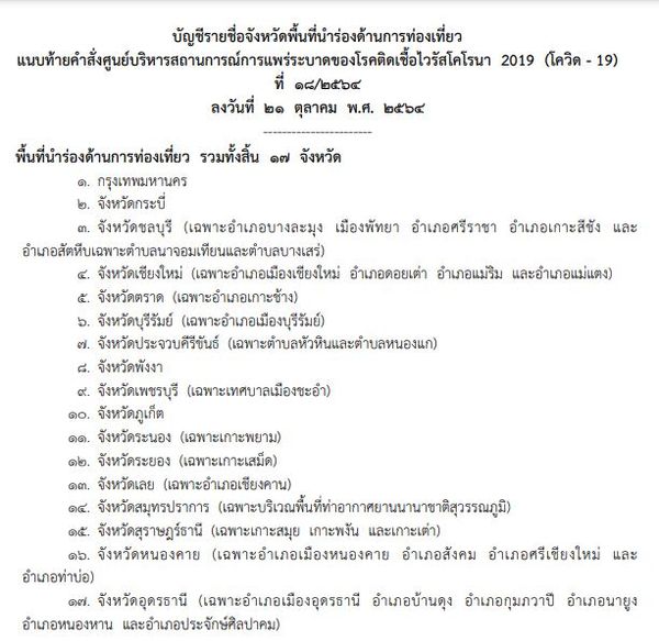 เช็กพิกัดพื้นที่นำร่องท่องเที่ยว มีทั้งยกจังหวัด บางอำเภอ ตำบลและบางเกาะเท่านั้น!