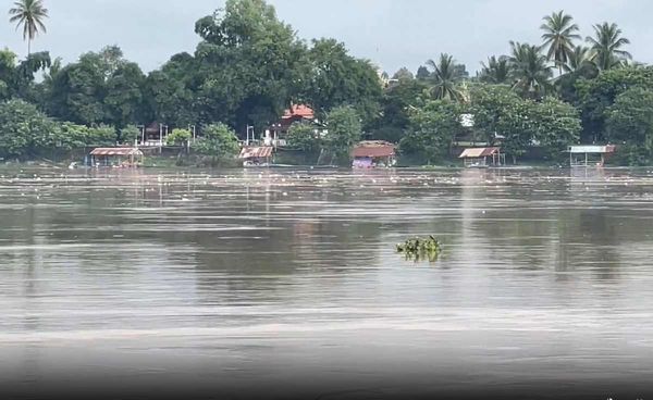 หนองคายน้ำโขงยังเพิ่มสูงต่อเนื่อง ผู้เลี้ยงปลากระชังเฝ้าระวังใกล้ชิด