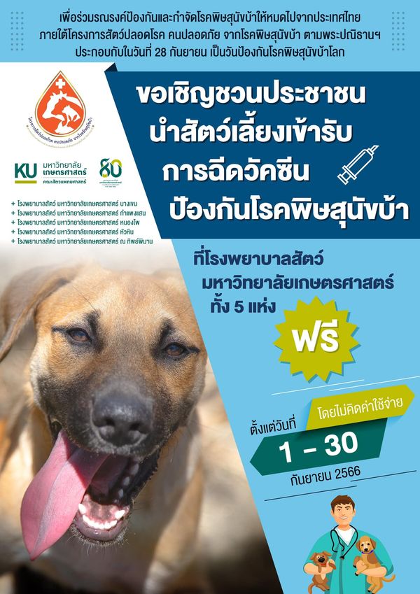 ฉีดฟรี! เปิดพิกัดฉีด วัคซีนพิษสุนัขบ้า-ทำหมัน ฟรี ในกทม.มีที่ไหนบ้าง