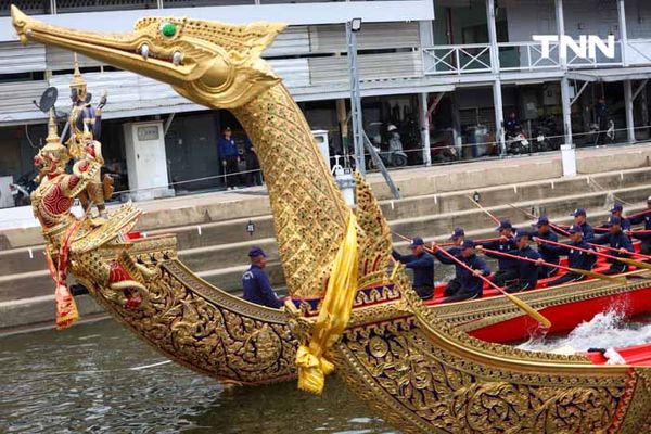 ฝึกซ้อมฝีพายเรือพระราชพิธี เตรียมพร้อมจัดขบวนพยุหยาตราทางชลมารค