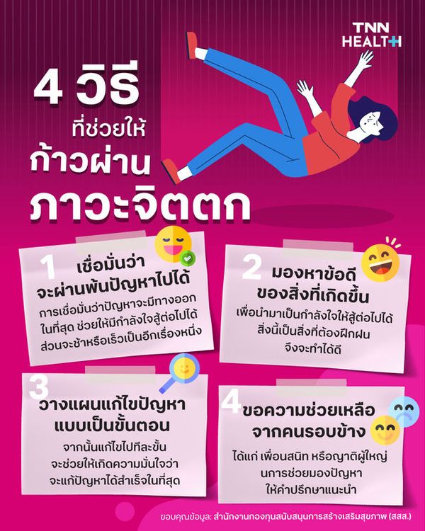 4 วิธี ที่ช่วยให้ก้าวผ่านภาวะจิตตก