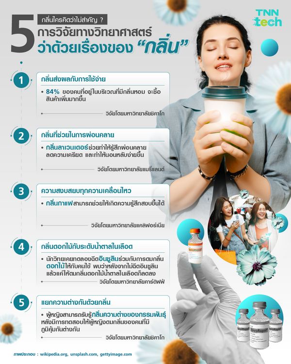 กลิ่น & 5 การวิจัยทางวิทยาศาสตร์