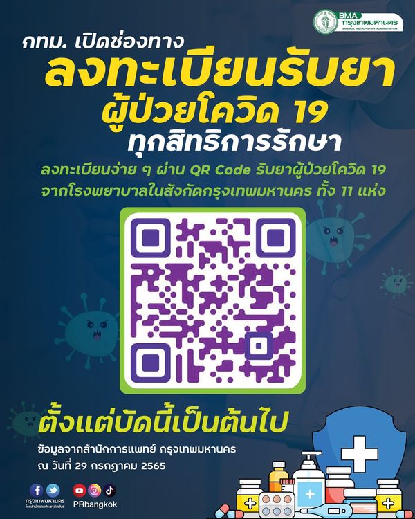 แจกลิงก์ลงทะเบียนผู้ป่วยโควิด-19 รับยารักษาฟรีถึงบ้าน!