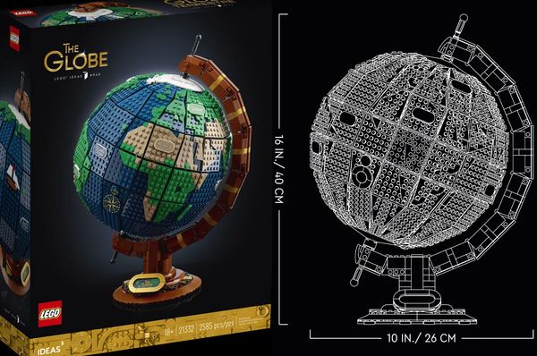 LEGO GLOBE ลูกโลกจำลองจากตัวต่อเลโก้