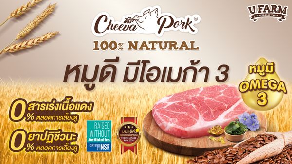 “หมูชีวา” นวัตกรรมเนื้อหมูมีโอเมก้า-3 ดีต่อสุขภาพ