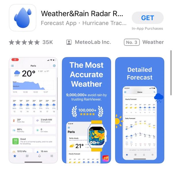 App เช็กเรดาร์ฝนแบบแม่น เตรียมตัวพกร่มก่อนออกจากบ้าน 