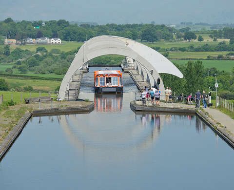 ลิฟต์ยกเรือ แบบหมุนได้ The Falkirk Wheel หนึ่งเดียวในโลก!