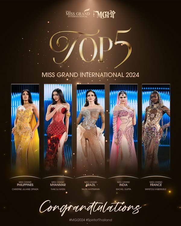 มิสแกรนด์ อินเดีย คว้ามงฯ Miss Grand International 2024 หลิน มาลิน ทะลุรอบ 20 คน