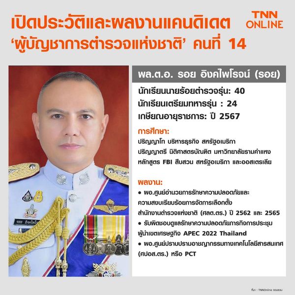 เปิดประวัติและผลงาน 4 แคนดิเดต ‘ผู้บัญชาการตำรวจแห่งชาติ’ คนที่ 14 