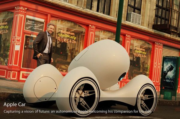 Apple Car สุดน่ารัก! ไอเดียรถ Apple Car หมุนได้ 360 องศา