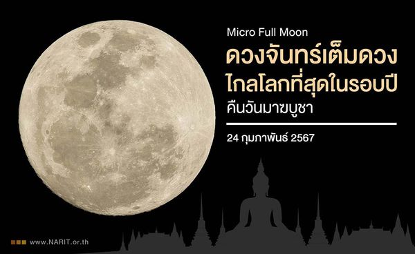 วันมาฆบูชารอชม ‘ไมโครฟูลมูน ’ พระจันทร์เต็มดวงเล็กที่สุดในรอบปี 