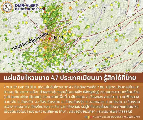 แผ่นดินไหวเมียนมา สะเทือนถึง 3 จังหวัดของไทย สาเหตุเกิดจากอะไร?