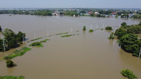 สรุปสถานการณ์ เขื่อนเจ้าพระยา 20 ต.ค. ระบายน้ำลดลง-เหนือเขื่อนยังอ่วม