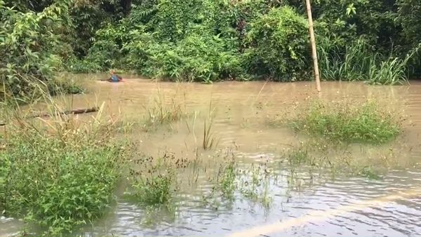 น้ำท่วมกระบี่ ฝนตกหนัก-น้ำหลาก เตือนประชาชนขนของขึ้นที่สูง 