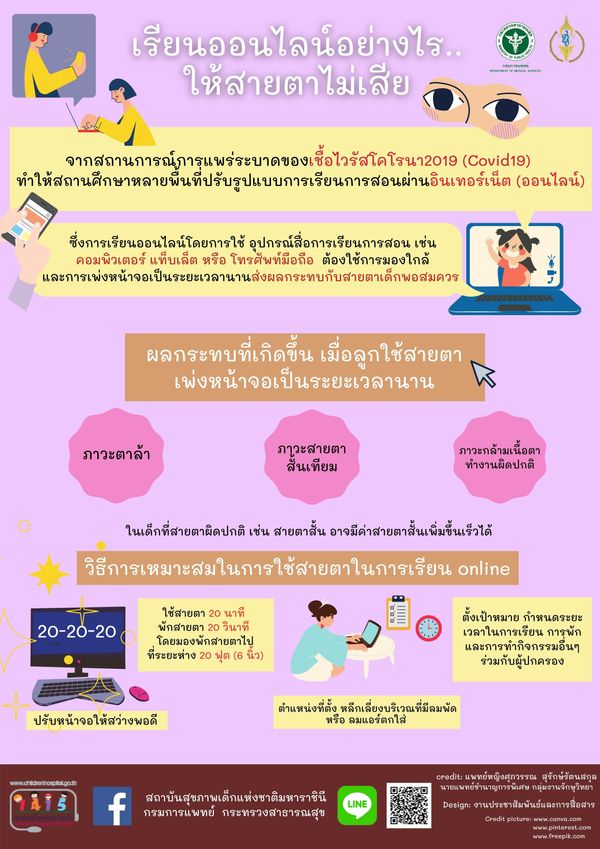 กรมการแพทย์ แนะเรียนออนไลน์อย่างไร ให้สายตาไม่เสีย