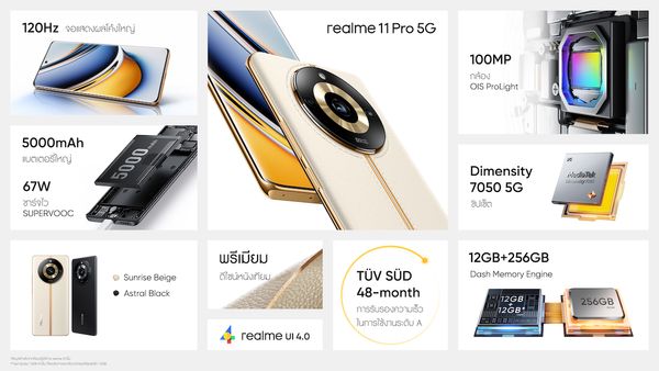 เปิดตัว realme 11 Pro Series 5G สมาร์ตโฟนแฟชั่นสุดไฮเอนด์ กระทบไหล่ใหม่ ดาวิกา