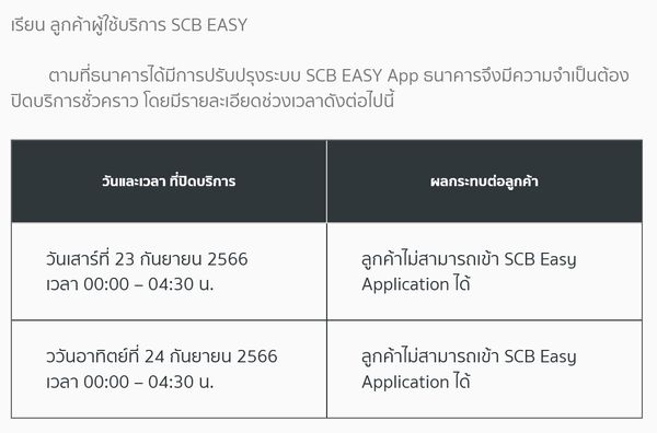 ธนาคารปิดปรับปรุงระบบ เดือนกันยายน 2566 เช็กวัน-เวลาได้ที่นี่!