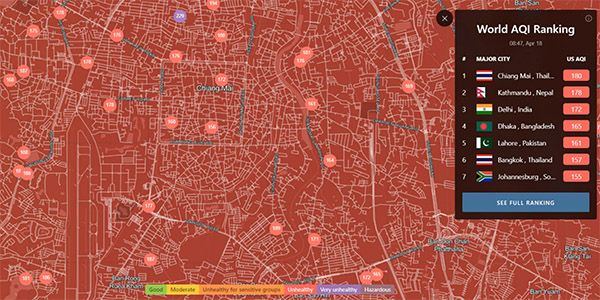  ฝุ่น PM 2.5 เชียงใหม่วันนี้ ยังยืน 1 เมืองคุณภาพอากาศแย่ที่สุดในโลก