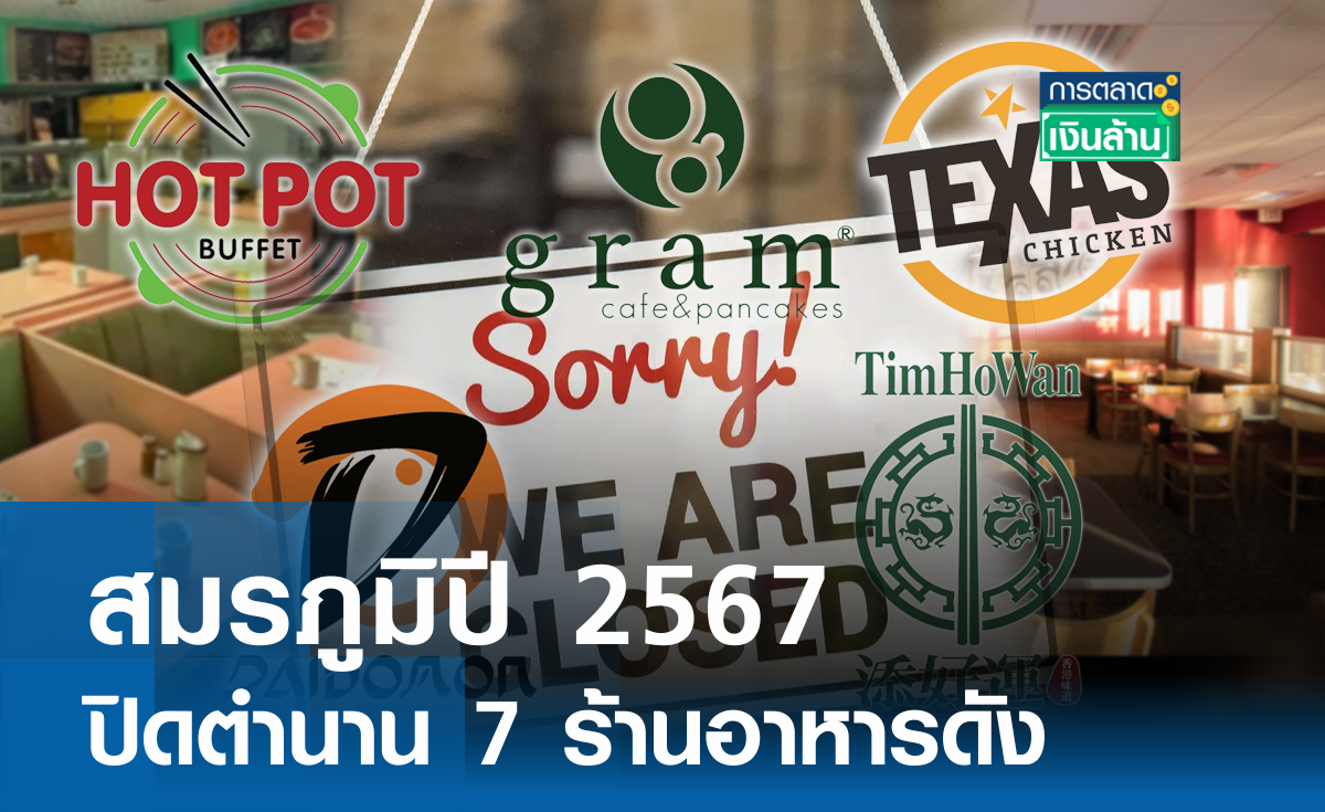 สมรภูมิปี 2567 ปิดตำนาน 7 ร้านอาหารดัง l การตลาดเงินล้าน