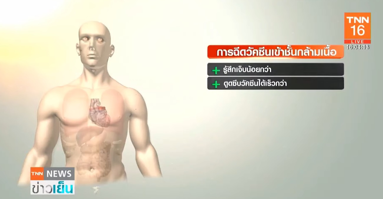 คลายสงสัย! ทำไมต้องฉีดวัคซีนโควิด-19 ที่ต้นแขนหรือหัวไหล่?