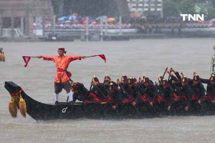 ยุติการซ้อมขบวนพยุหยาตราทางชลมารค หลังฝนตกอย่างหนักเพื่อความปลอดภัย