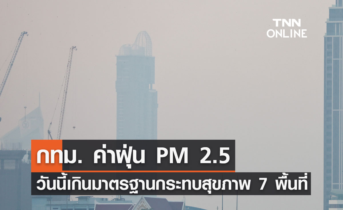 ค่าฝุ่นวันนี้ 26 มกราคม 2567 กทม. PM 2.5 เกินมาตรฐานกระทบสุขภาพ 7 พื้นที่