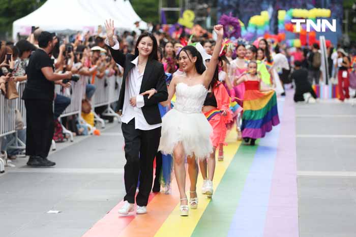 LGBTQIAN+ คนดังกว่า 500 ชีวิต บน Rainbow Runway ยาว 80 เมตร ร่วมฉลอง Pride Month