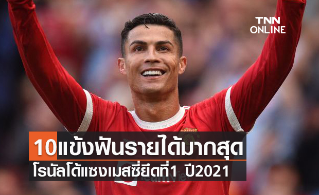 ทิ้งเมสซี่ขาด!โรนัลโด้แซงยึดนักเตะฟันรายได้สูงสุดปี 2021