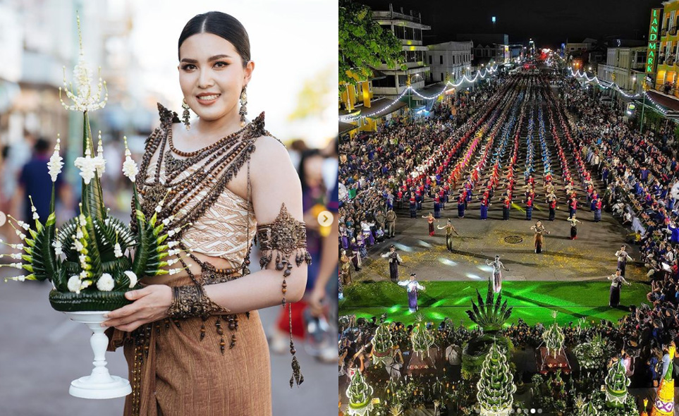 'พรพรรณ' สวยสะพรึง! รับบทนางรำบวงสรวง 'พญาศรีสัตตนาคราช' ทำแฟนวอลเลย์บอลตะลึง