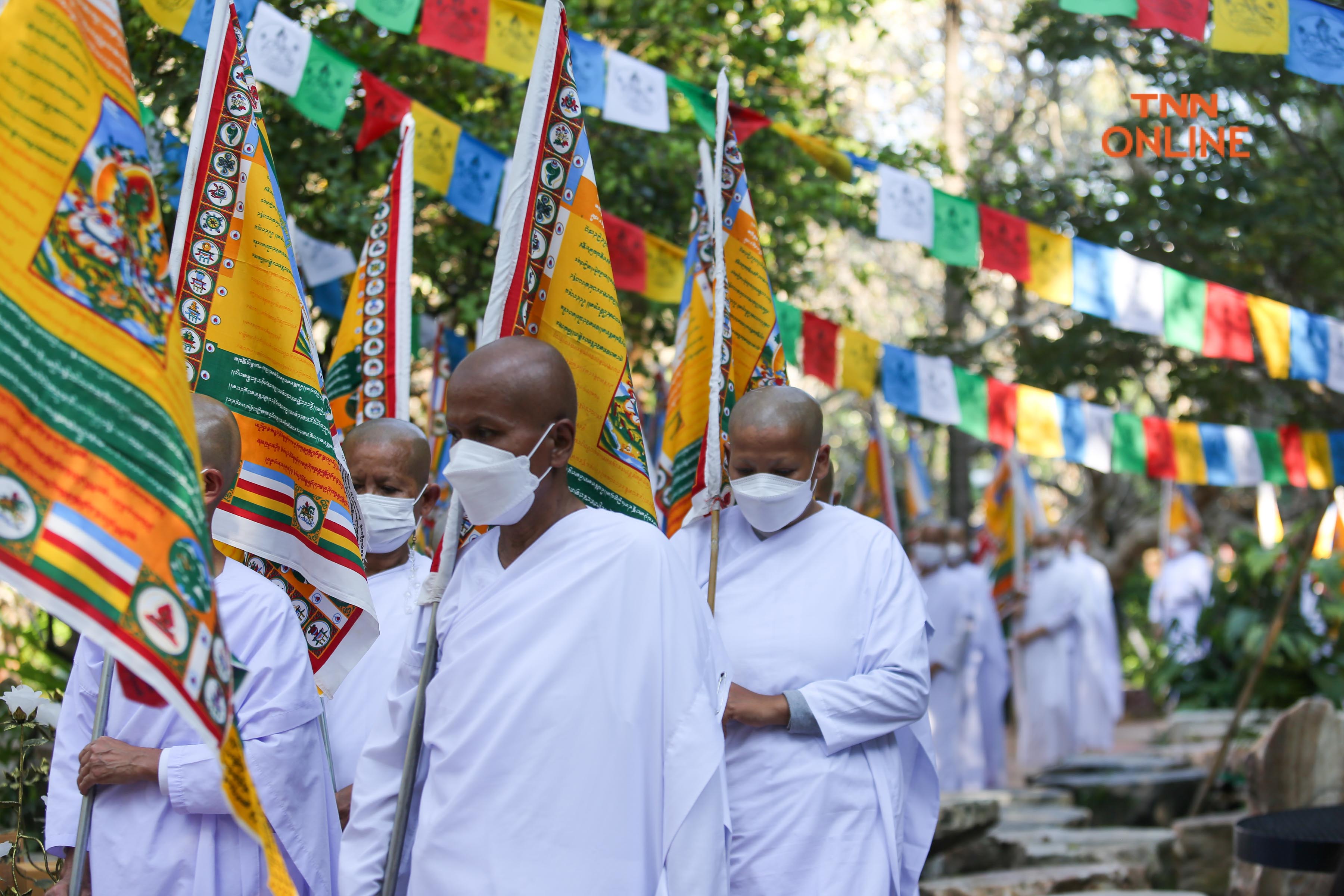 ประมวลภาพ พิธีเคลื่อนขบวนกายสังขาร"แม่ชีศันสนีย์" สู่ธรรมศาลา