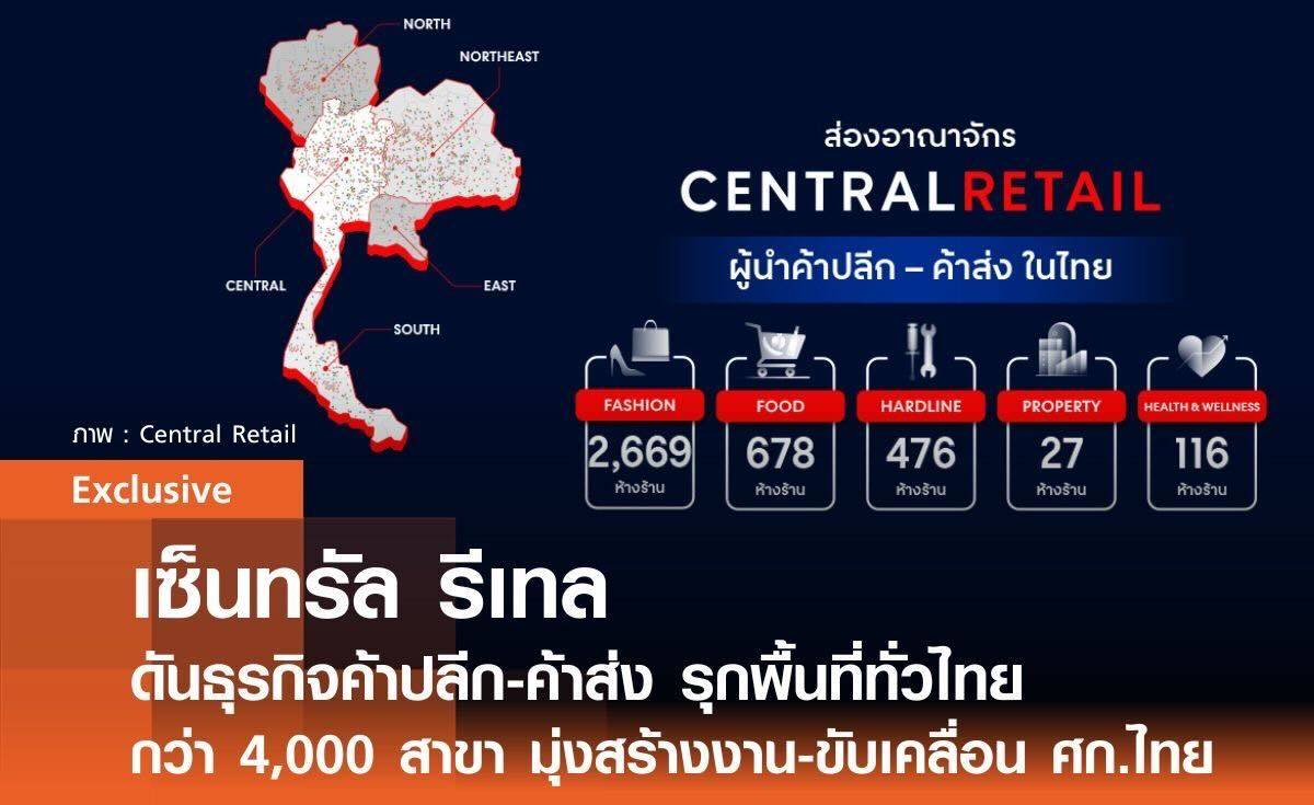 เซ็นทรัล รีเทล ดันธุรกิจค้าปลีก-ค้าส่งรุกพื้นที่ทั่วไทย กว่า 4,000 สาขา พร้อมเดินหน้าสร้างงาน-ร่วมขับเคลื่อนเศรษฐกิจไทย  