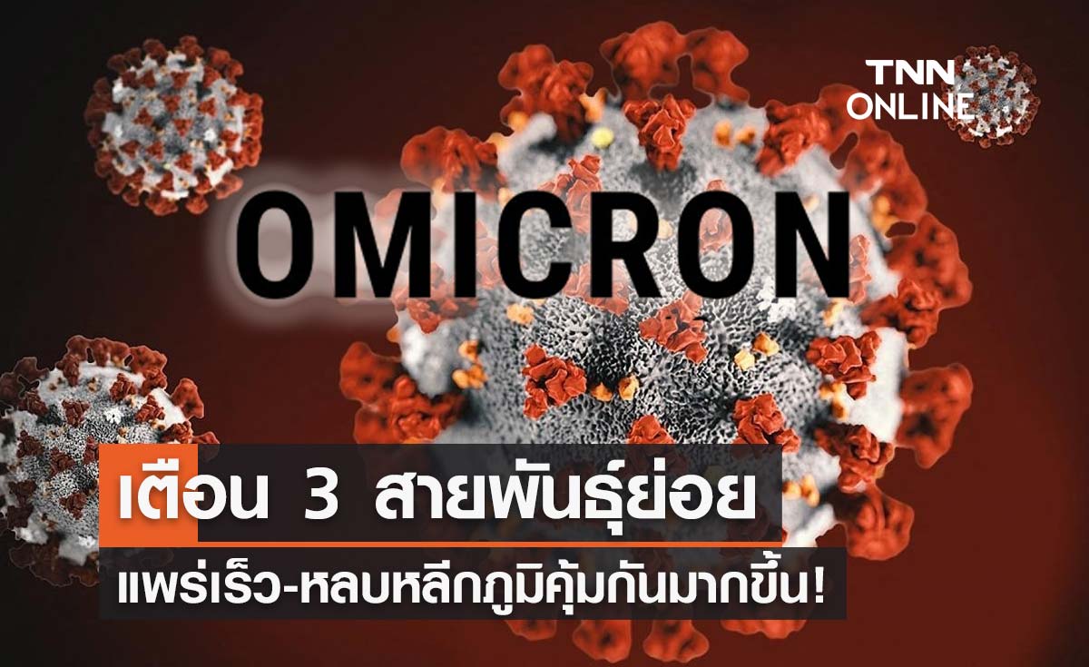 หมอธีระ เตือนโอมิครอน "BA.2.12.1, BA.4, BA.5" แพร่เร็ว-หลบหลีกภูมิคุ้มกันมากขึ้น