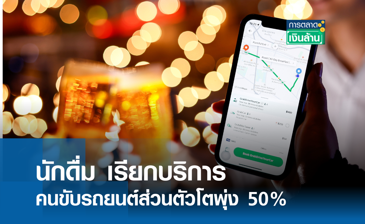 นักดื่ม เรียกบริการคนขับรถยนต์ส่วนตัวโตพุ่ง l การตลาดเงินล้าน