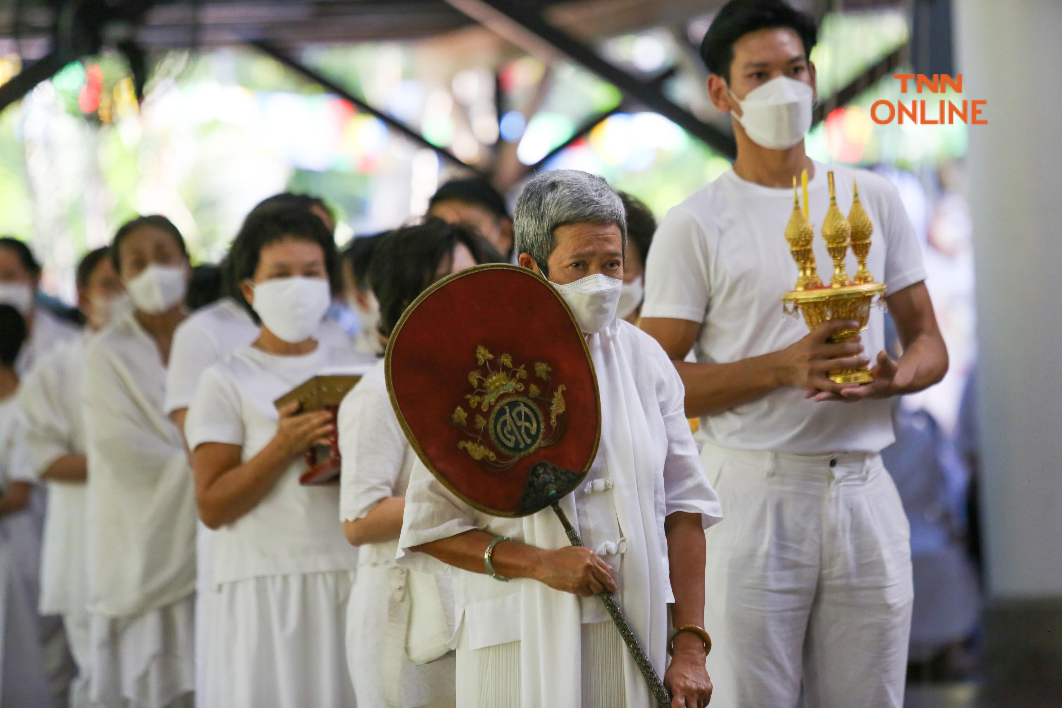 ประมวลภาพ พิธีเคลื่อนขบวนกายสังขาร"แม่ชีศันสนีย์" สู่ธรรมศาลา