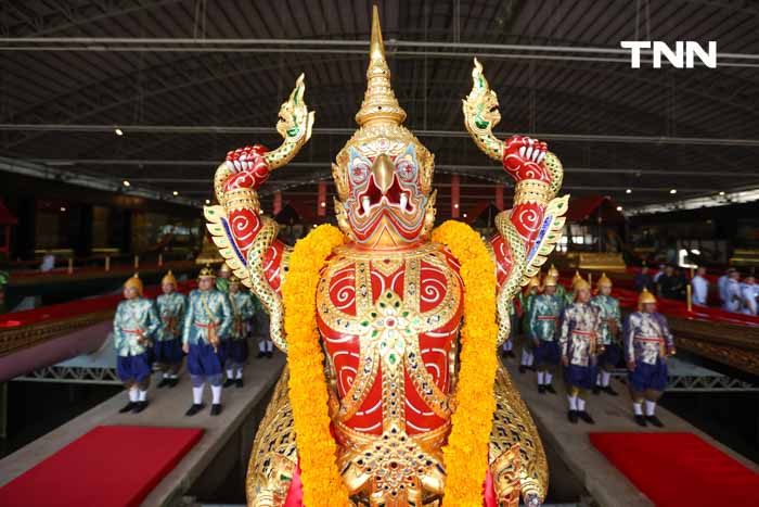 กองทัพเรือจัดพิธีบวงสรวง เรือพระราชพิธี ในพระราชพิธีทรงบำเพ็ญพระราชกุศลถวายผ้าพระกฐินโดยขบวนพยุหยาตราทางชลมารค