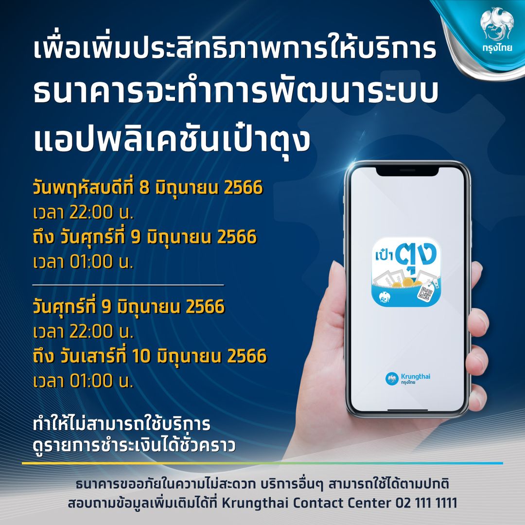 ธนาคารปิดปรับปรุงระบบชั่วคราว เดือนมิถุนายน 2566 เช็กวัน-เวลาได้ที่นี่