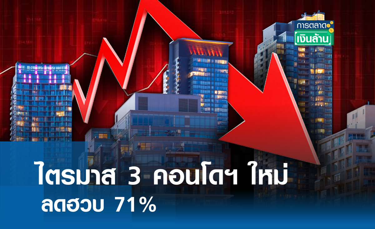 ไตรมาส 3 คอนโดฯ ใหม่ลดฮวบ 71% l การตลาดเงินล้าน